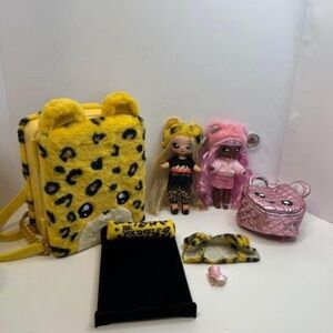 NA NA NA Surprise Doll 3 in 1 backpack bedroom jennel jaguar and cali grizzly
